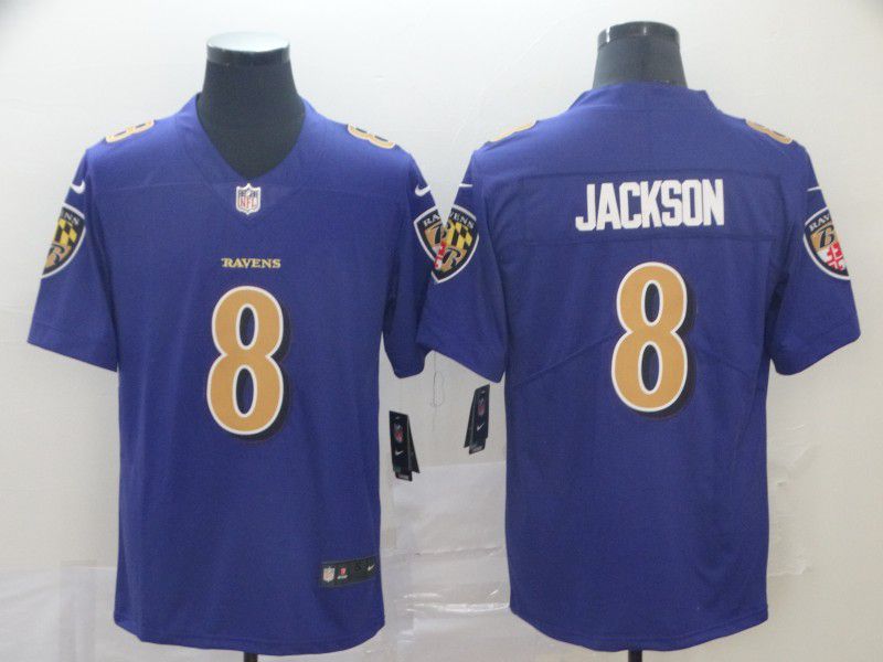 Men Baltimore Ravens 8 Jackson Purple Nike Vapor Untouchable Limited Playe NFL Jerseys
